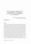 Research paper thumbnail of Los ‘trans’ que nunca fueron ‘trans’: ‘las hombreras’ una forma de aproximación a la corporeidad y a la experiencia