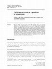 Research paper thumbnail of Unfairness at work as a predictor of absenteeism