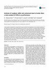 Research paper thumbnail of Inclusion of sorghum, millet and cottonseed meal in broiler diets: a meta-analysis of effects on performance