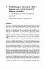 Research paper thumbnail of Scaffolding peer interaction within a language-and-content integrated business curriculum: A case study in a western Canadian University.