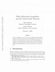 Research paper thumbnail of Fisher Information inequalities and the Central Limit Theorem