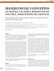 Research paper thumbnail of Manejo inicial y conceptos en trauma: vía aérea, reposición de volumen, toracotomía de urgencia