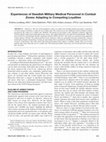 Research paper thumbnail of Experiences of Swedish Military Medical Personnel in Combat Zones: Adapting to Competing Loyalties