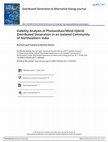 Research paper thumbnail of Viability Analysis of Photovoltaic/Wind Hybrid Distributed Generation in an Isolated Community of Northeastern India