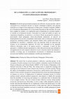 Research paper thumbnail of De la formación a la educación del profesorado: Un gesto pedagógico sensible