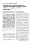 Research paper thumbnail of Development of free-speed equations for assessment of road-user cost on high-speed multi-lane carriageways of India on Plain Terrain