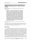 Research paper thumbnail of Experimental Study of Static and Fatigue Behavior of CFRP-Balsa Sandwiches under Three-point Flexural Loading