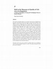 Research paper thumbnail of Shift in the Measures of Quality of Life viz-a-viz Happiness: A Study of Phongmey Gewog and Trashigang Town in Eastern Bhutan