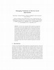 Research paper thumbnail of Managing Violations in Service Level Agreements