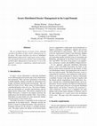 Research paper thumbnail of Secure Distributed Dossier Management in the Legal Domain