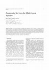 Research paper thumbnail of Anonymity services for multi-agent systems