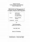 Research paper thumbnail of PROJAM : the management of complex projects and programs