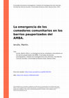 Research paper thumbnail of La emergencia de los comedores comunitarios en los barrios pauperizados del AMBA