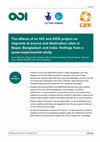 Research paper thumbnail of The effects of an HIV and AIDS project on migrants at source and destination sites in Nepal, Bangladesh and India: findings from a quasi-experimental study