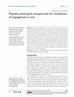 Research paper thumbnail of Peptide-coated gold nanoparticles for modulation of angiogenesis in vivo