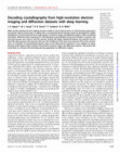 Research paper thumbnail of Decoding crystallography from high-resolution electron imaging and diffraction datasets with deep learning