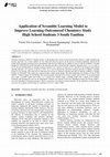 Research paper thumbnail of Application of Scramble Learning Model to Improve Learning Outcomesof Chemistry Study High School Students 3 South Tambun