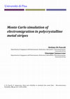 Research paper thumbnail of Monte Carlo simulation of electromigration in polycrystalline metal stripes