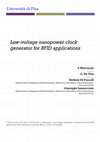 Research paper thumbnail of Low-voltage nanopower clock generator for RFID applications