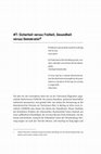 Research paper thumbnail of #7: Sicherheit versus Freiheit, Gesundheit versus Demokratie?