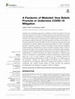 Research paper thumbnail of A Pandemic of Misbelief: How Beliefs Promote or Undermine COVID-19 Mitigation