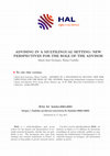 Research paper thumbnail of Advising in a multilingual setting: New perspectives for the role of the advisor