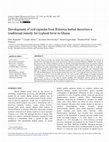 Research paper thumbnail of Development of oral capsules from Enterica herbal decoction-a traditional remedy for typhoid fever in Ghana