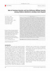 Research paper thumbnail of Rate of Common Anemias and Iron Deficiency Without Anemia Among Children Admitted to Antakya State Hospital