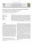 Research paper thumbnail of Indian textile suppliers' sustainability evaluation using the grey approach