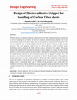 Research paper thumbnail of Design of Electro-adhesive Gripper for handling of Carbon Fibre sheets