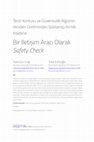 Research paper thumbnail of Terör Korkusu ve Güvensizlik Algısının Yeniden Üretiminden Gösterişçi Kimlik İnşasına: Bir İletişim Aracı Olarak Safety Check