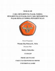 Research paper thumbnail of MAKALAH CARA MENGHITUNG PAJAK, NORMA PENGHITUNGAN PAJAK, DAN CARA MENGHITUNG PAJAK DENGAN NORMA PENGHITUNGAN