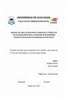 Research paper thumbnail of Análisis Del Nivel De Educacion en Modales y Etiqueta en Los Guayaquileños Para La Creación De Un Programa Televisivo en Ecuavisa De Enseñanza De Protocolo