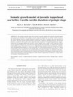 Research paper thumbnail of Somatic growth model of juvenile loggerhead sea turtles Caretta caretta: duration of pelagic stage