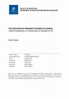 Research paper thumbnail of The expulsion of pregnant students in Uganda: Teacher perspectives on a contravention of 'Education for All’