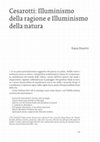 Research paper thumbnail of Cesarotti: Illuminismo della ragione e Illuminismo della natura