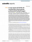 Research paper thumbnail of A case report of COVID-19 monitoring in the Austrian professional football league