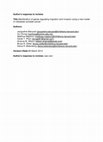 Research paper thumbnail of Author ' s response to reviews Title : Identification of genes regulating migration and invasion using a new model of metastatic prostate cancer