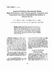 Research paper thumbnail of Analytical Problems Encountered During High-Performance Liquid Chromatographic Separation and Coulometric Detection of Bopindolol Metabolites in Human Plasma