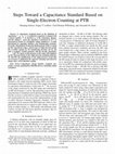 Research paper thumbnail of Steps Toward a Capacitance Standard Based on Single-Electron Counting at PTB