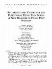 Research paper thumbnail of Reliability and Validity of the Functional Pelvic Pain Scale: A New Measure of Pelvic Pain Severity