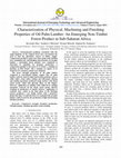 Research paper thumbnail of Characterization of Physical, Machining and Finishing Properties of Oil Palm Lumber: An Emerging Non-Timber Forest Product in Sub-Saharan Africa