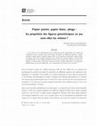 Research paper thumbnail of Papier pointé, papier blanc, pliage : les propriétés des figures géométriques en jeu sont-elles les mêmes ?