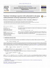 Research paper thumbnail of Nonlinear Schrödinger equation with unbounded or decaying radial potentials involving exponential critical growth inR2