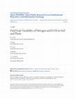 Research paper thumbnail of Field scale variability of nitrogen and δ15N in soil and plants