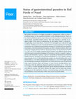 Research paper thumbnail of Table 1: Prevalence of gastrointestinal parasites in red panda