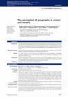 Research paper thumbnail of The perception of geography in school and society