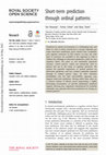 Research paper thumbnail of Short-term prediction through ordinal patterns