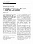 Research paper thumbnail of Community-acquired pneumonia in children aged 2 months to 5 years: application of the WHO guidelines in a developed country setting (Switzerland)