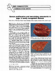 Research paper thumbnail of Severe proliferative and necrotizing pneumonia in pigs: A newly recognized disease